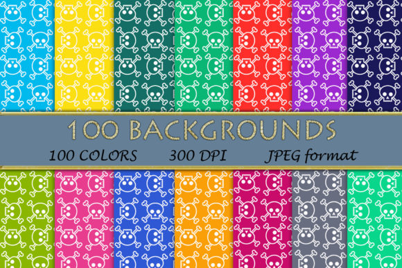 100 Skull with Bones Pattern Digital Pap: A Versatile Resource for Designers and Creators