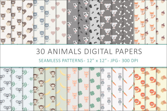 Animals Digital Papers