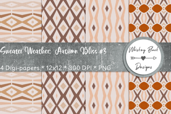 Autumn Diamonds Sweater Pattern Paper 3
