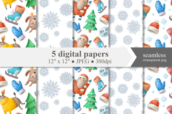 Christmas Digital Papers Pack: A Creative Resource for Holiday Projects