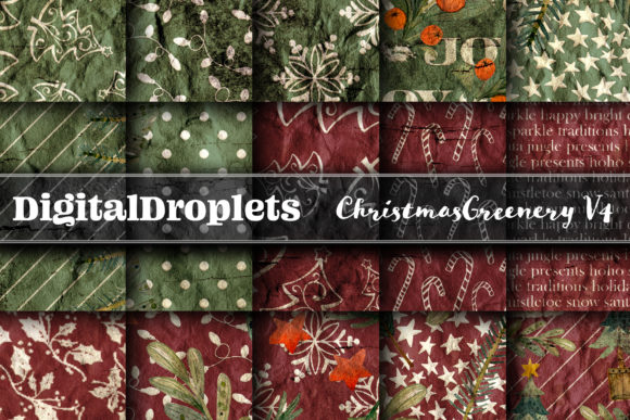 Christmas Greenery V4 24 Papers – A Versatile Set for Your Holiday Creations