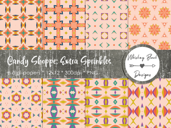 Extra Sprinkles Cute Geometric Papers: A Creative Asset for Every Project