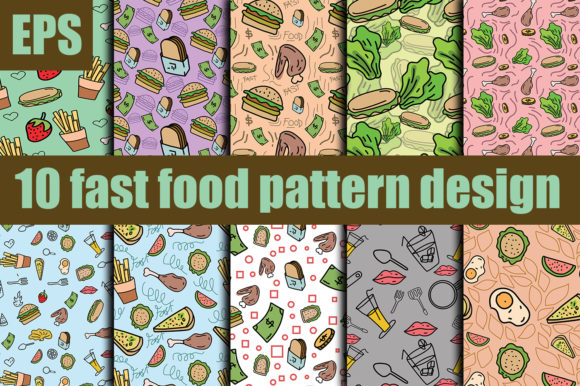 Fast Food Seamless Pattern Design New