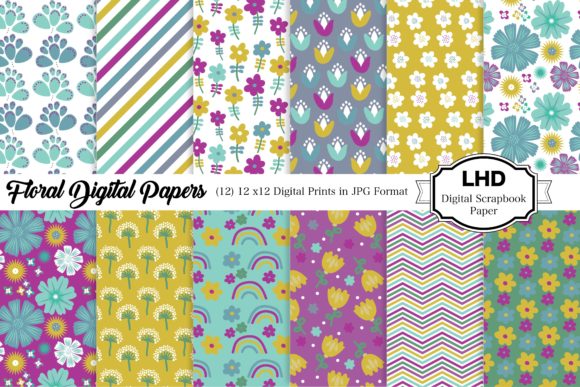 Floral Patterned Digital Papers