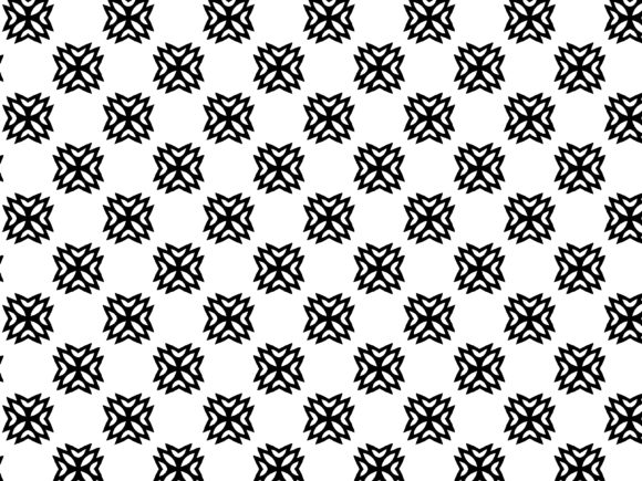 Fractal Pattern Black White Abstract 14