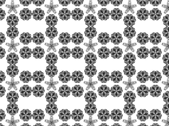 Fractal Pattern Flower Star Background