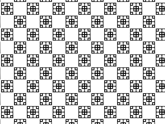 Fractal Pattern Square Window