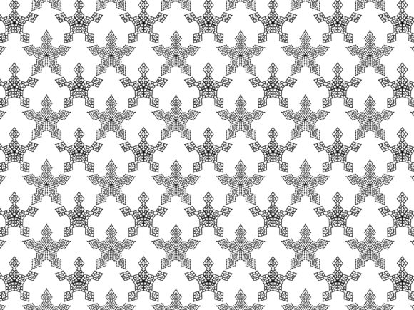 Fractal Pattern Star Background Chain