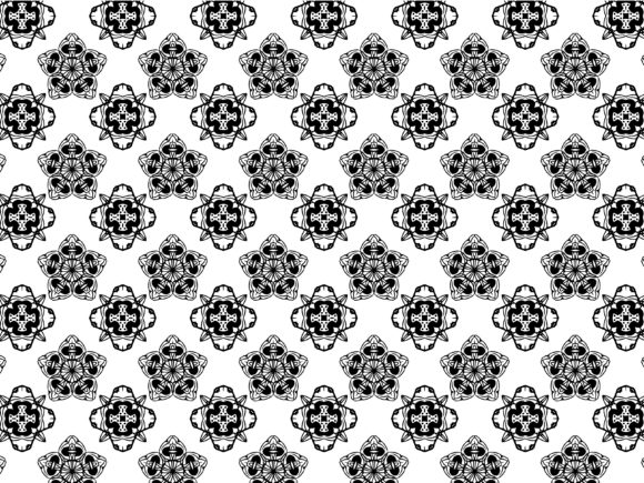 Fractal Pattern Star Outline Design Collection