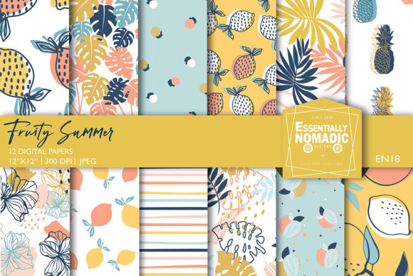 Fruity Tropical Summer Digital Paper