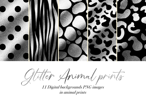 Glitter Animal Silver Digital Print: A Versatile Option for Creative Projects