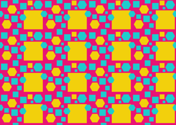 Hexagon Square Pink Seamless Pattern