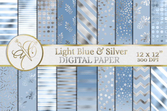 Light Blue and Silver Digital Paper: A Versatile Resource for Creative and Practical Projects