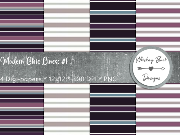 Modern Chic Stripes 1: A Versatile Design for Creative Crafting