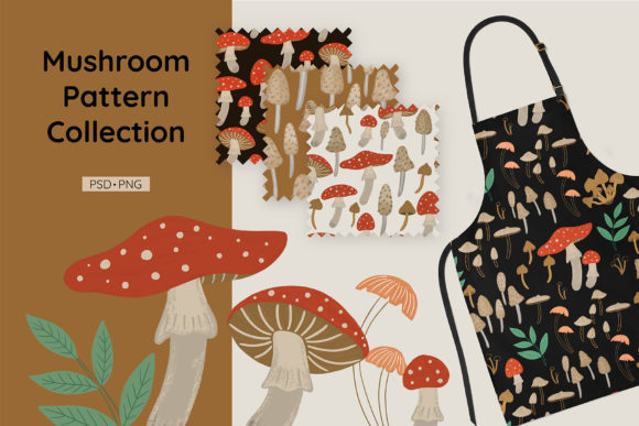 Mushroom Pattern Collection: A Versatile Resource for Designers and Creators