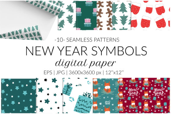 New Year Digital Paper Pack. Christmas: A Seamless Design Solution for Holiday Creativity