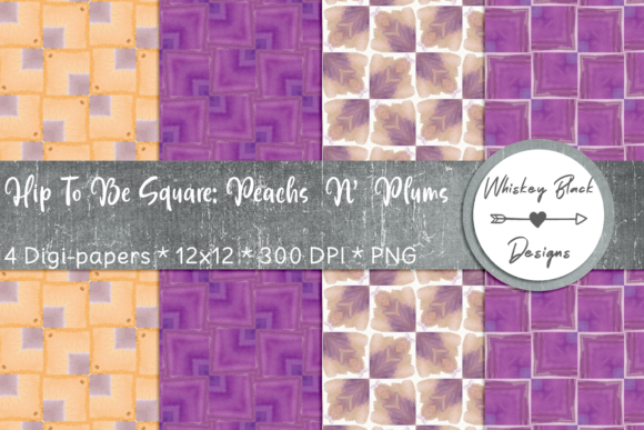 Orange Purple Funky Squares Paper: A Versatile Addition to Your Crafting Toolkit