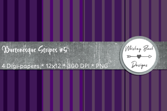 Purple Halloween Gothic Stripes