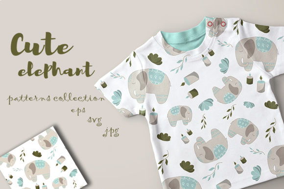 Seamless Elephants Pattern Collection: A Playful and Practical Design Resource for Modern Creators