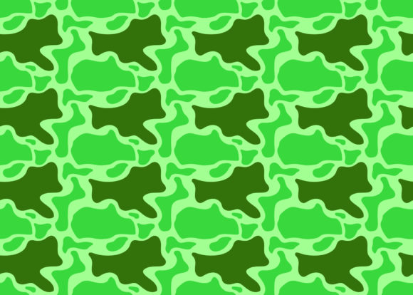Seamless Pattern Abstract Green Fractal