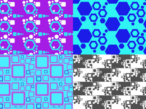 Seamless Pattern Bundling Hexagon Blue: A Versatile Design Resource for Creative and Commercial Projects