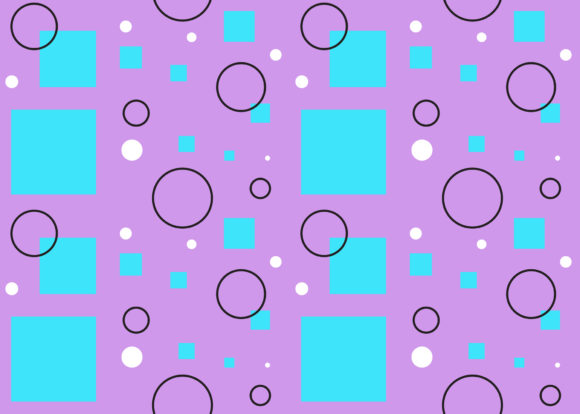 Seamless Pattern Circle Square Purple
