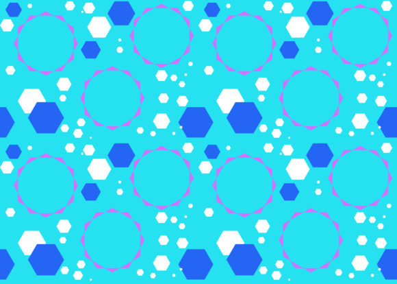 Seamless Pattern Circle Triangle Hexagon
