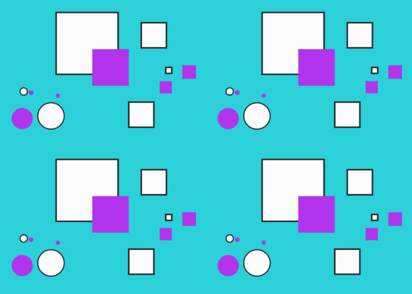 Seamless Pattern Square White Outline