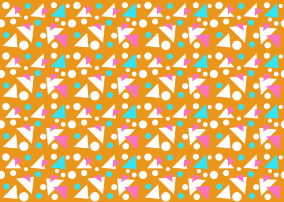 Seamless Pattern Triangle Circle Orange