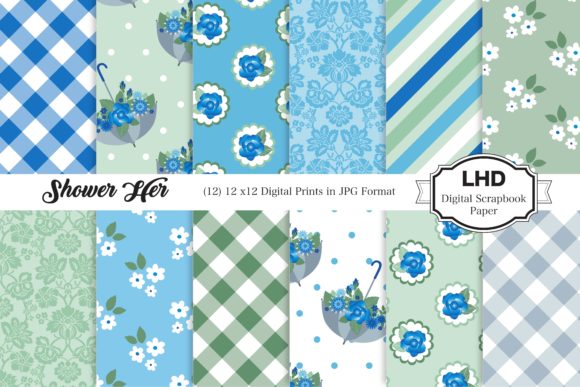 Shower Her Digital Paper - Blue: A Versatile Tool for Creative Projects