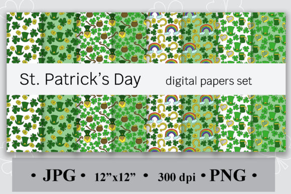 St. Patrick’s Day Digital Papers Set: A Creative Resource for Designers and Entrepreneurs