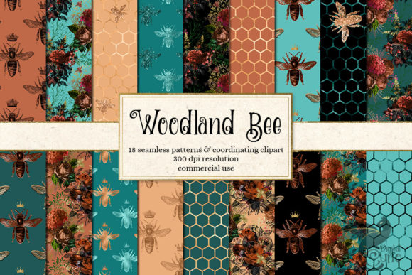 Woodland Bee Digital Paper: A Timeless Blend of Nature and Design